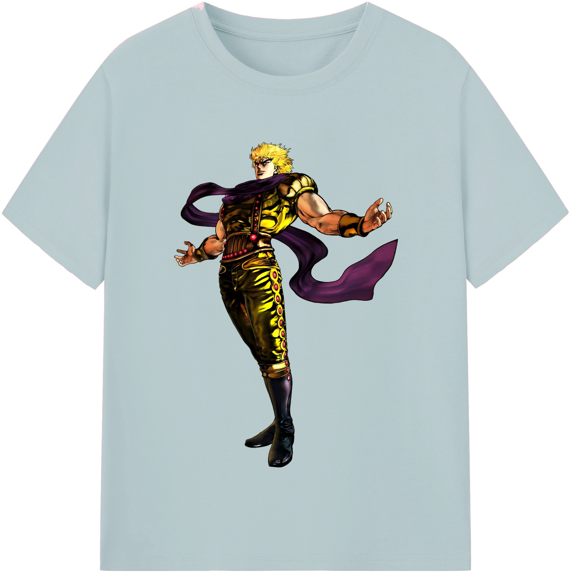 （画像用） ジョジョの奇妙な冒険 ディオ?ブランドー JoJo's Bizarre Adventure Dio Brando 綿100％半袖Tシャツ（フロントプリント）